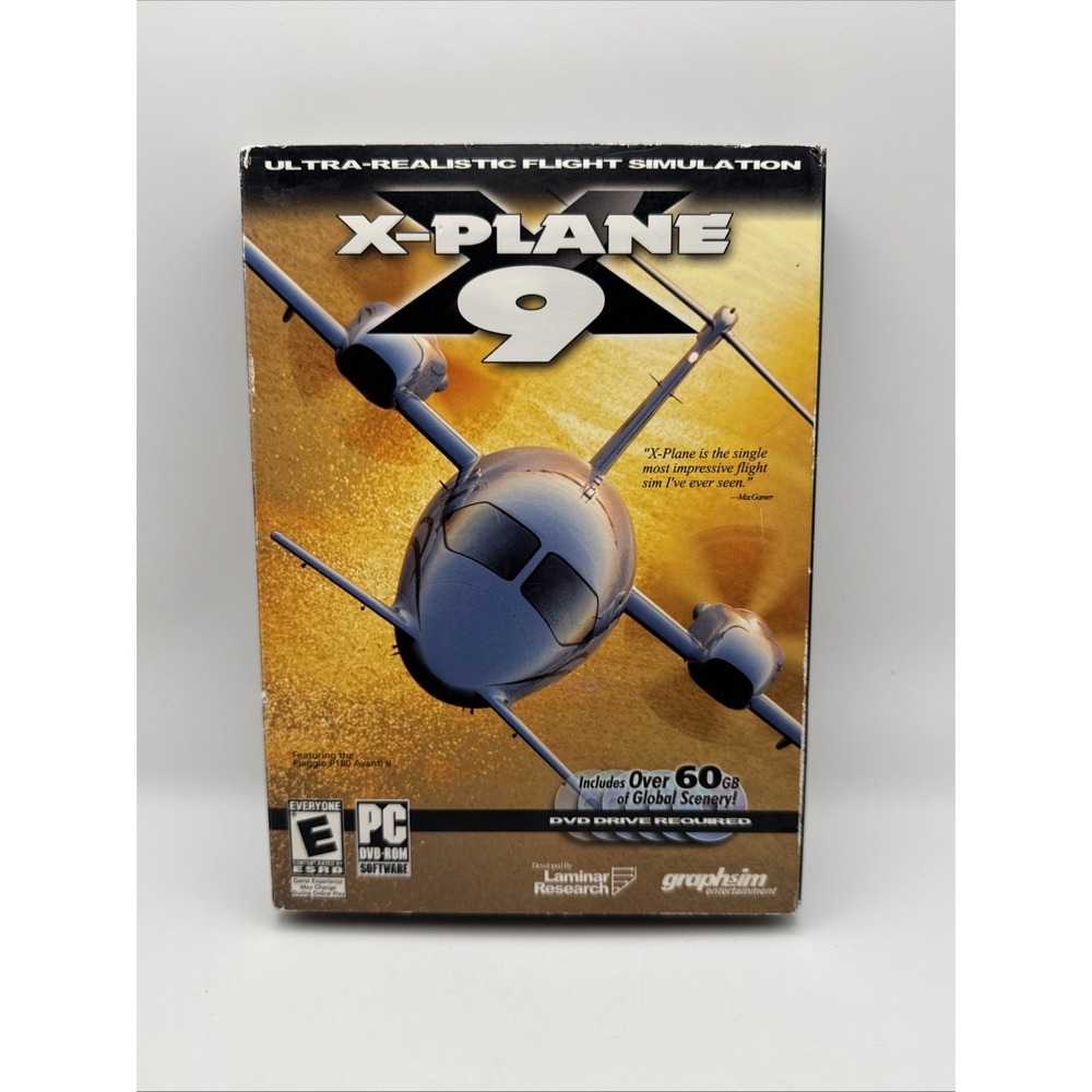 X-Plane 9 (PC, Windows, DVD-ROM) Flight Simulator Video Game New Sealed